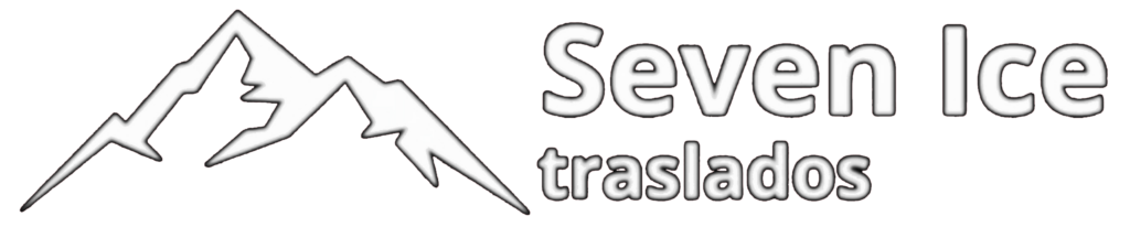 logo horizontal Seven Ice Traslados lanco con fondo transparente