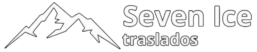 logo horizontal Seven Ice Traslados lanco con fondo transparente